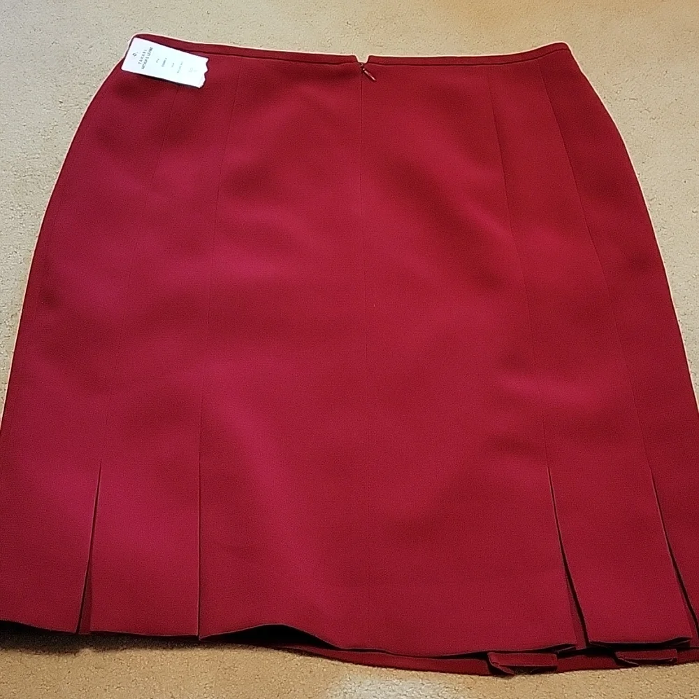Tahari Arthur S. Levine Skirt New Red 12 Midi
